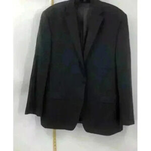 Lauren Ralph Lauren Men's Gray Blue Herringbone Blazer Size 48 Long